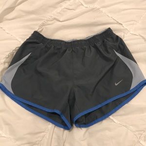 Gray/Blue Nike Running Shorts